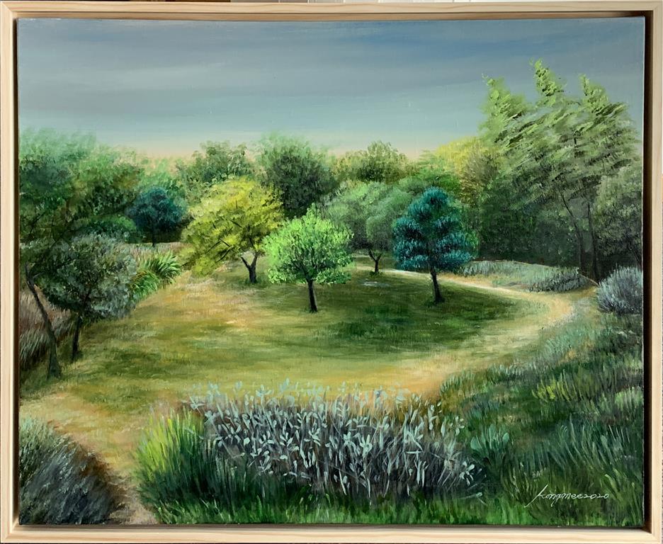 Luberon garden Akrylmaleri (53x65 cm) kr 12000 mr