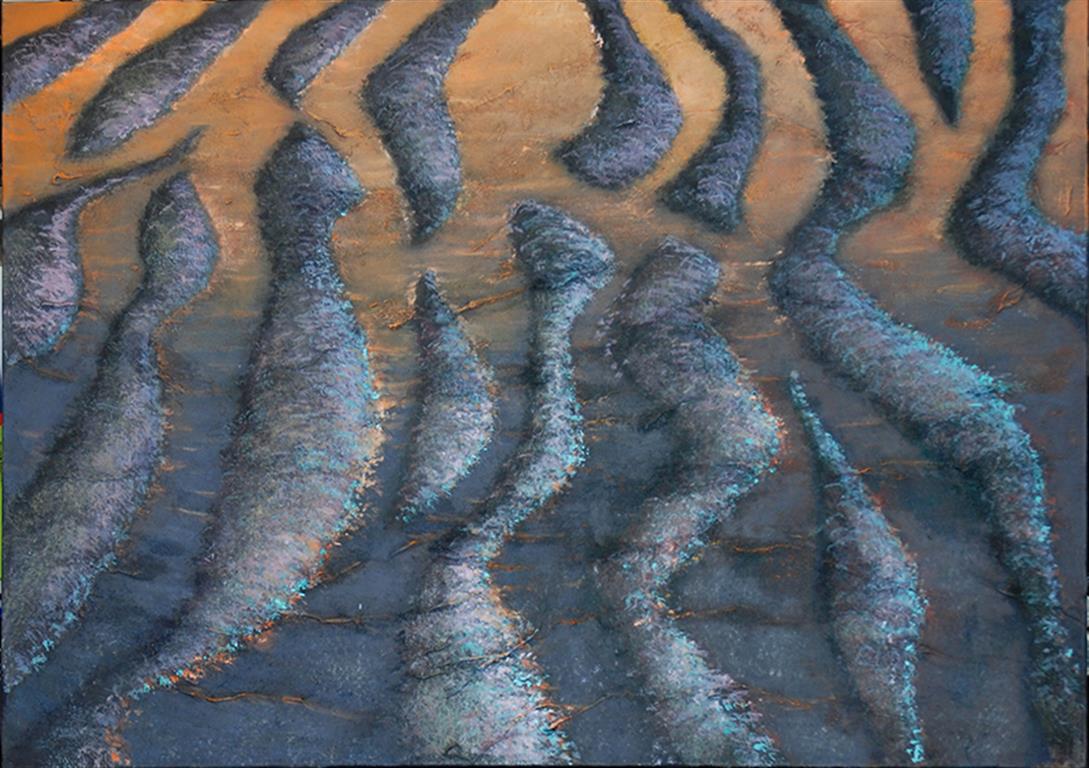Sandformasjoner Oljemaleri (50x70 cm) kr 6500 ur
