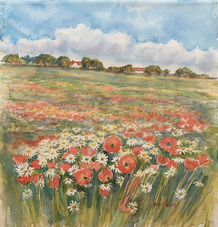 Blomstereng Akvarell (57x53 cm) kr 5000 ur