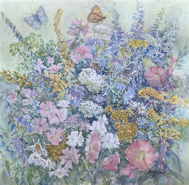 Sommerglede Akvarell (56x57 cm) kr 6000 ur