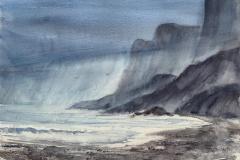 Mørke fjell Akvarell (39x54 cm) kr 4500 ur