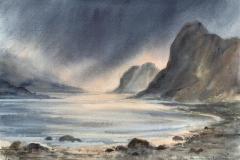 Regnværsdag Akvarell (40x54 cm) kr 4000 ur