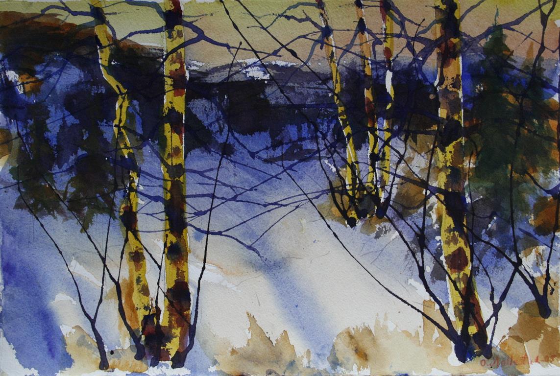 Vinter 8 Akvarell 38x56 cm 4000 ur