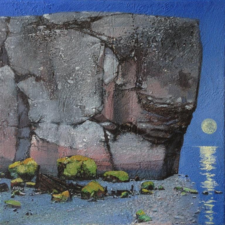 Fullmåne Akrylmaleri 40x40 cm 15000 mr