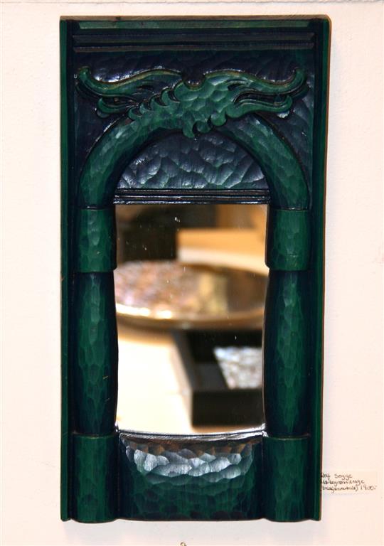 Mørkegrønn drage Speil (34x18 cm) kr 1900