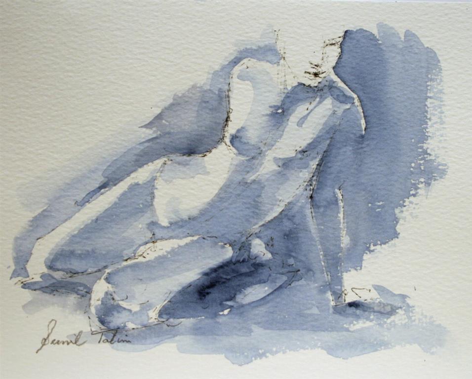 A sitting nude Akvarell (21,5x28 cm) kr 1000 ur