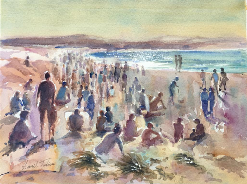 Sola Beach I Akvarell (28x38 cm) kr 3200 ur