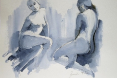 Two nude studies Akvarell 28x38 cm 1500 ur