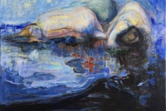 Skjær i sjøen I Akrylmaleri (90x100 cm) kr 11000