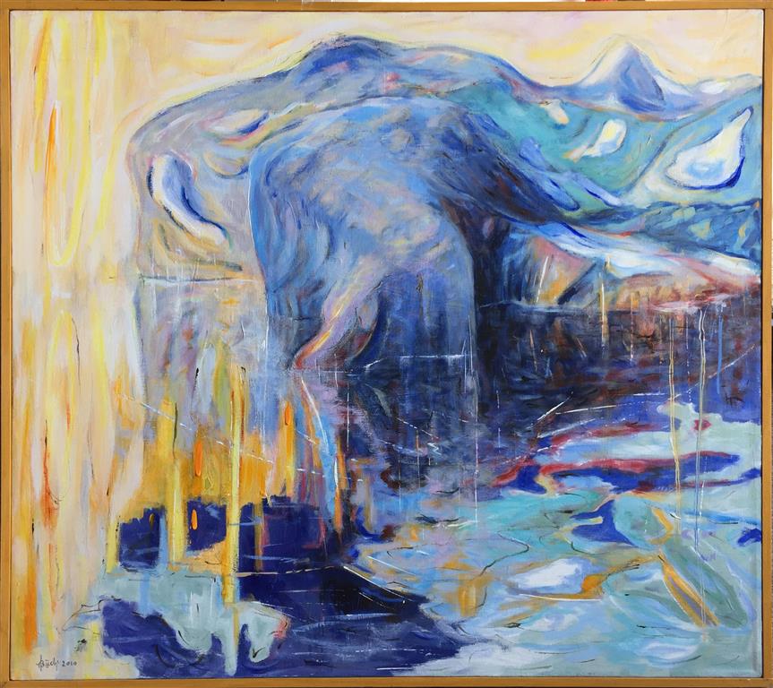 Kjempen Akrylmaleri (90x100 cm) kr 11000