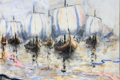Erling Skjalgson Akrylmaleri (80x80 cm) kr 8000