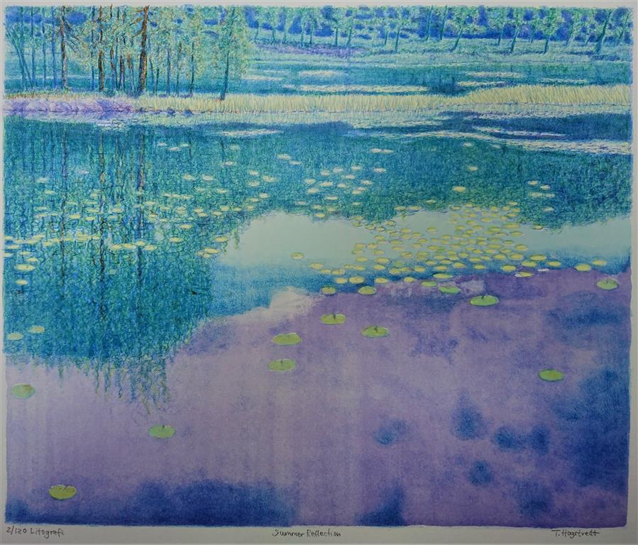 Summer Reflection Litografi (38x46 cm) kr 4000 ur