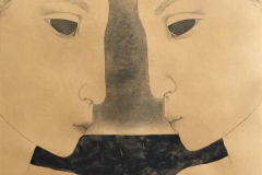 Face to face III Akryl på papir(60x60 cm) kr 5600 ur