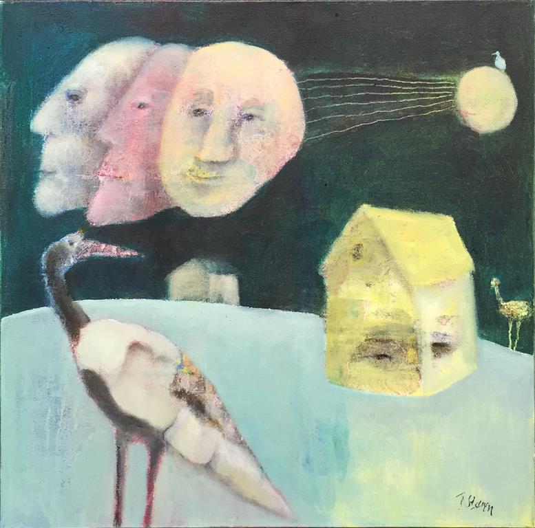 Extended moon Akrylmaleri (50x50 cm) kr 4800 ur