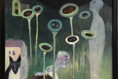 Sommernatt Akrylmaleri (92x92 cm) kr 15000 mr