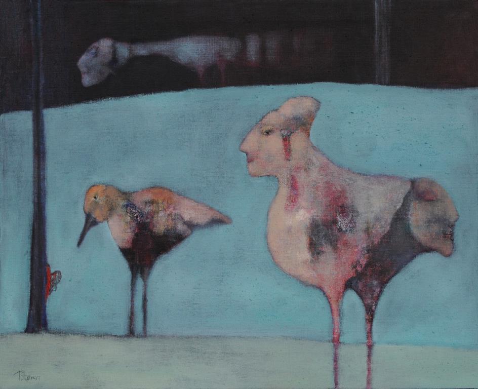 Trine Storen. Vadefugler Akrylmaleri (60x73 cm) kr 8000 ur