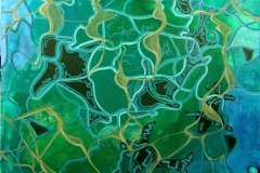 Geometrics of Ocean Akrylmaleri (90x90 cm) kr 8500 ur