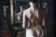 In the mirror Maleri 20x20 cm 6000 mr